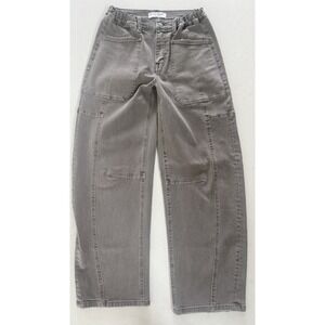 Flying Monkey High Rise Barrel Stretch Denim Jeans Womens Size 25 Gray